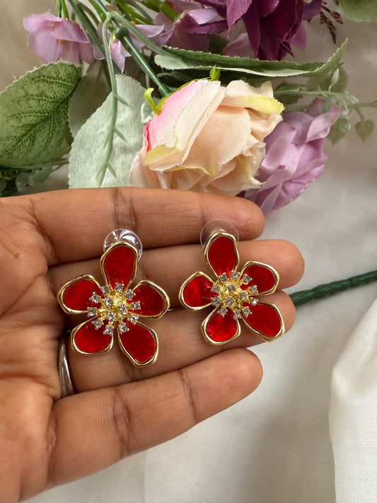 Floral design Stainless Steel Earrings