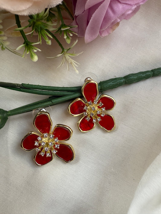 Floral design Stainless Steel Earrings