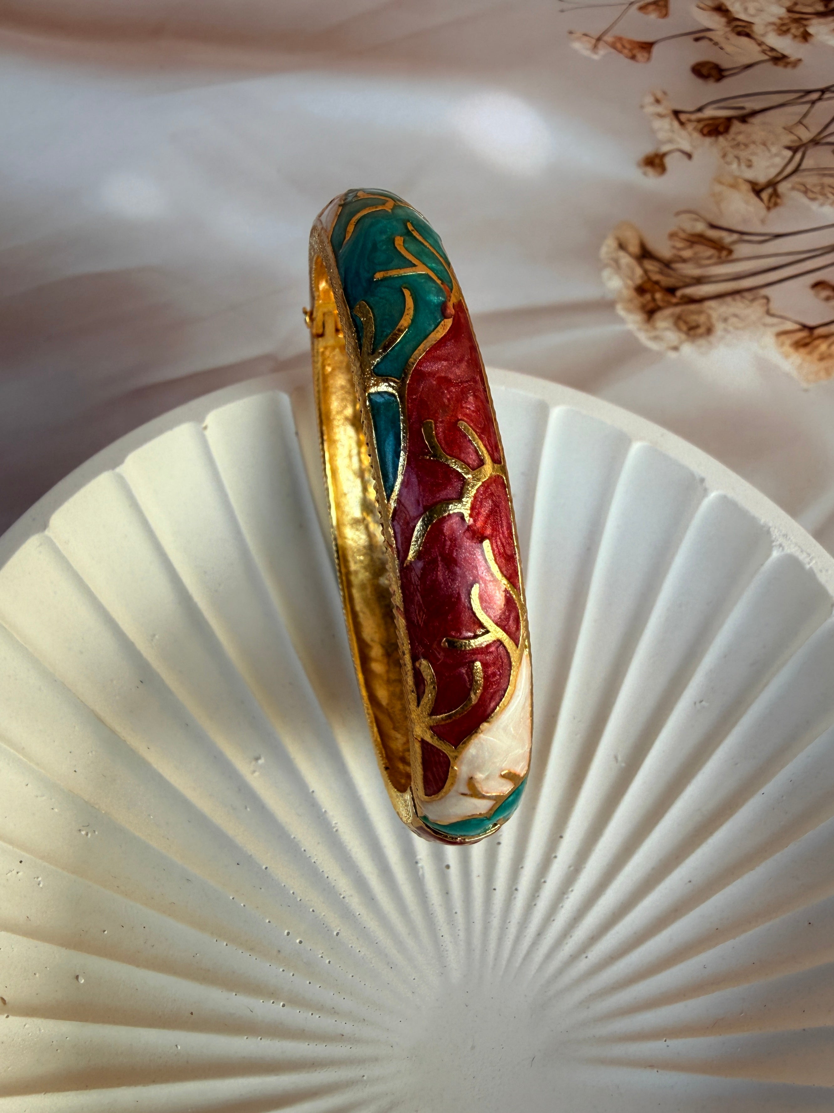 Meenakari Enamel Cuff Bangles – One Size