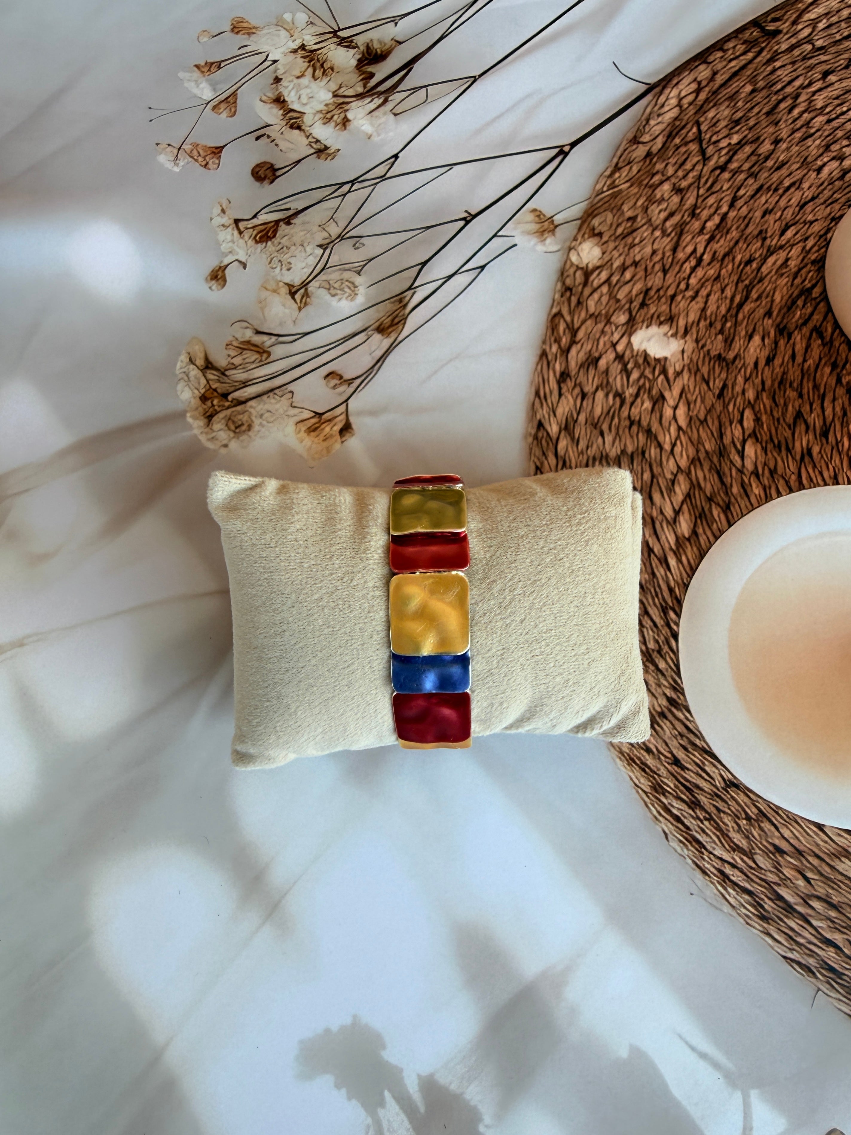 Fiber Elastic Bracelets with Enamel Paint – One Size Fits All