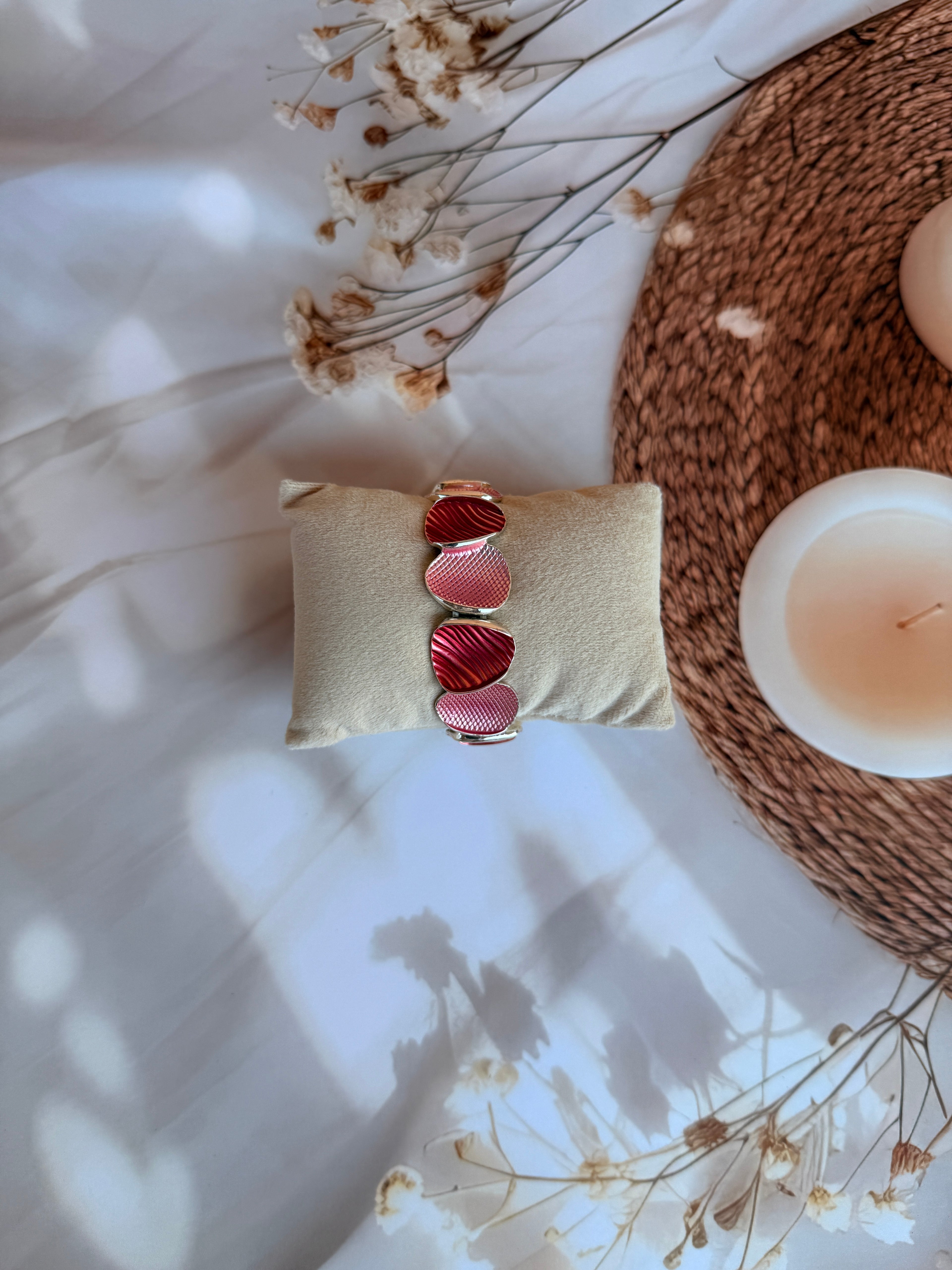 Fiber Elastic Bracelets with Enamel Paint – One Size Fits All