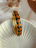 Meenakari Enamel Cuff Bangles – One Size