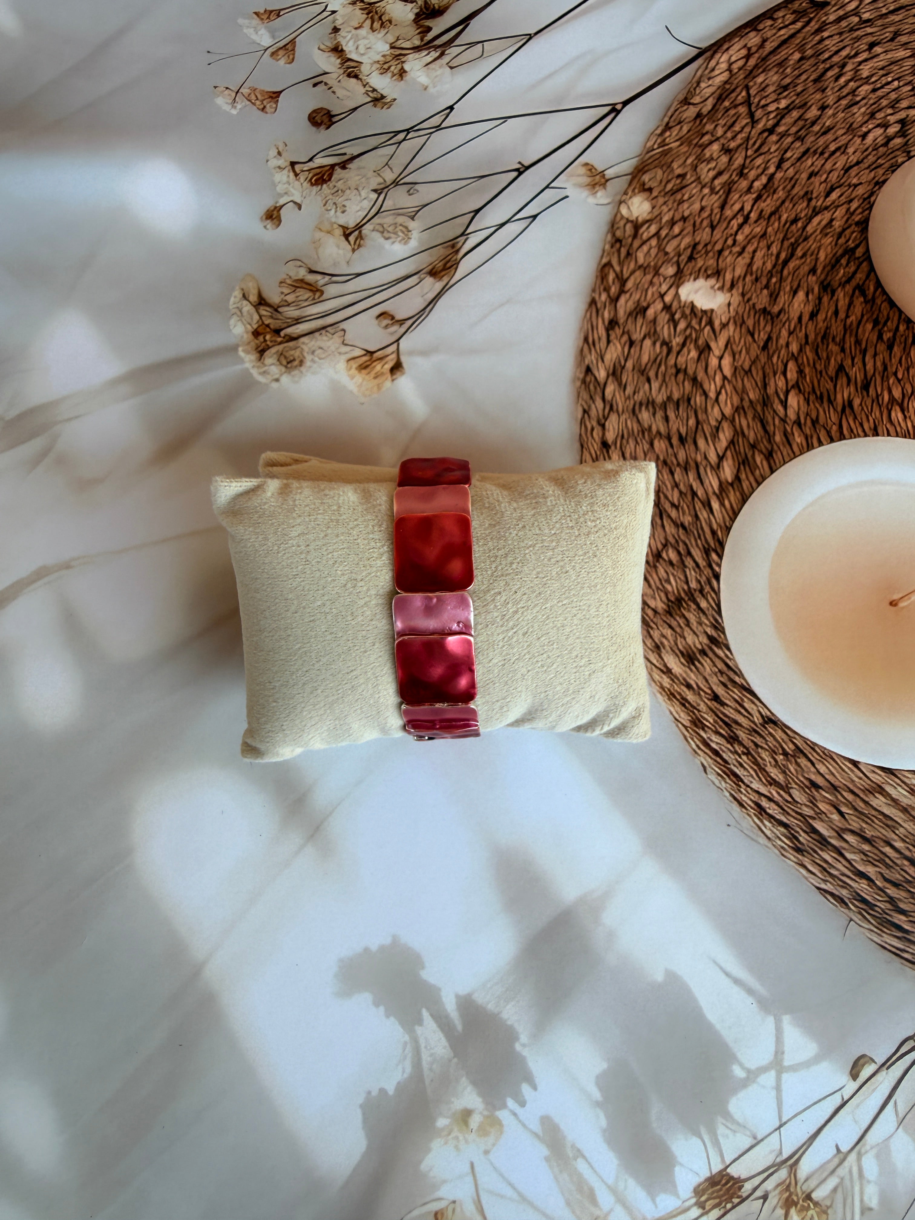 Fiber Elastic Bracelets with Enamel Paint – One Size Fits All