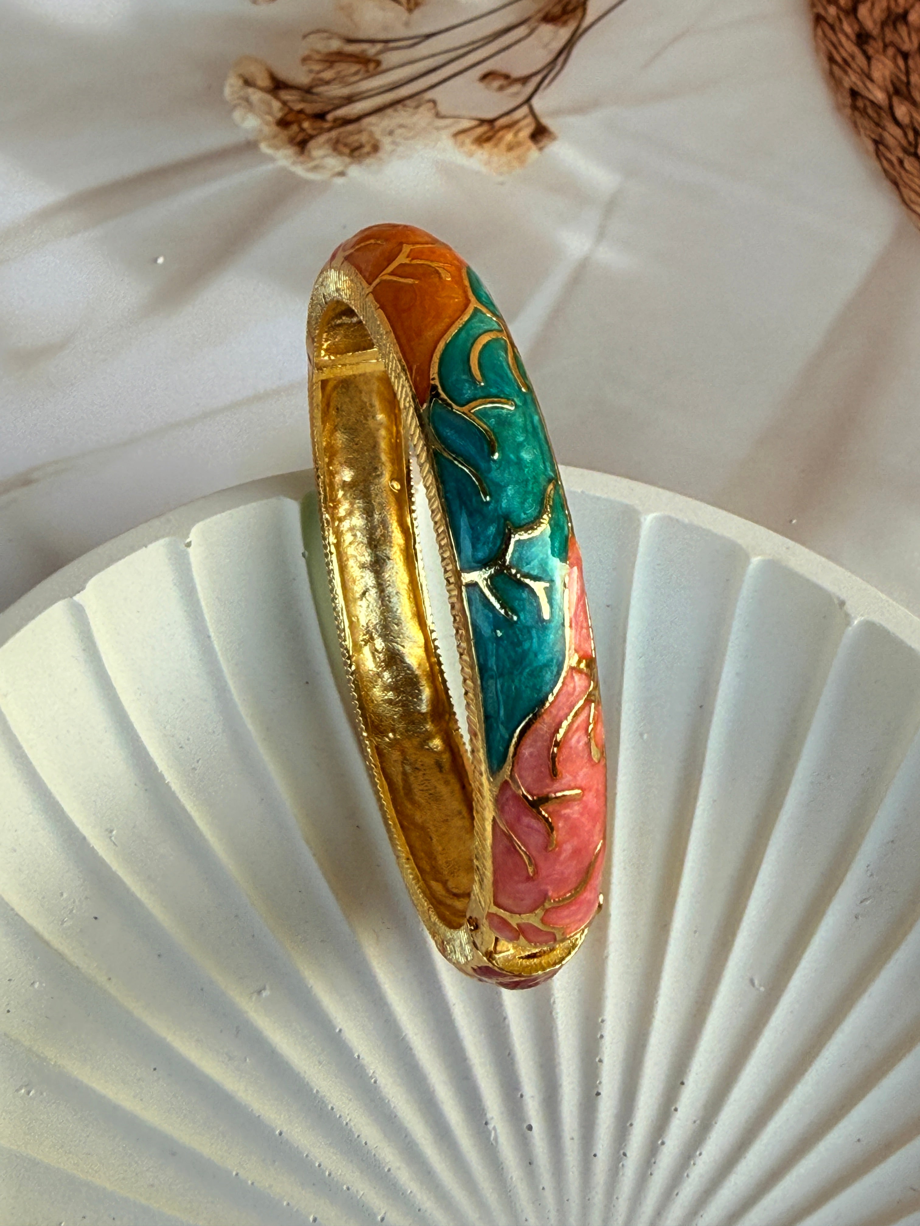 Meenakari Enamel Cuff Bangles – One Size